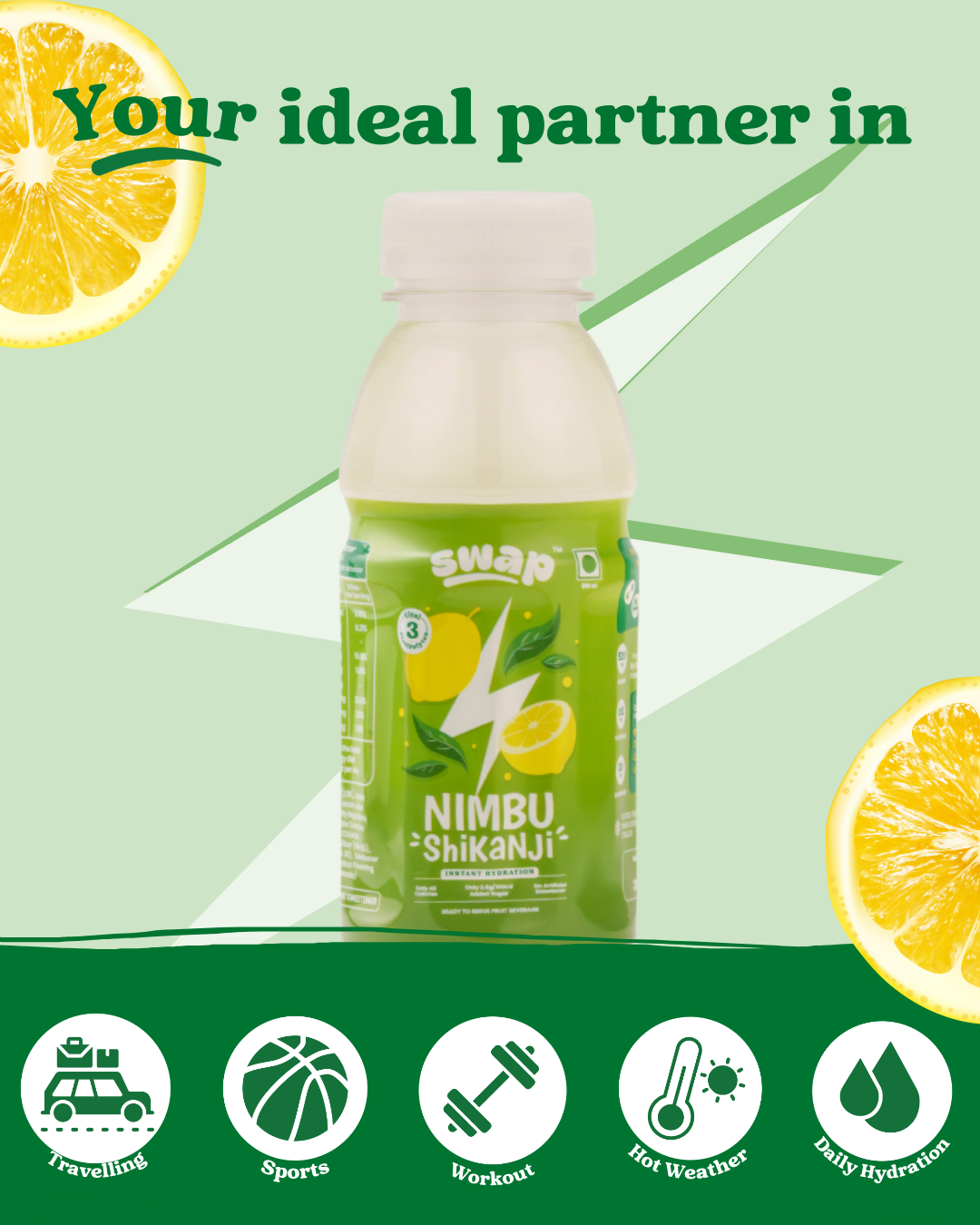 Nimbu shikanji electrolytes travelling salts sports workout yoga weight lifting hot weather daily hydration