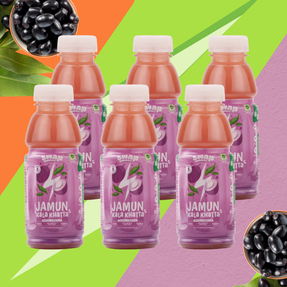 electrolytes daily hydration fruit pulp juice  jamun kala khatta sodium potassium magnesium low calorie no artificial sweetener guilt free